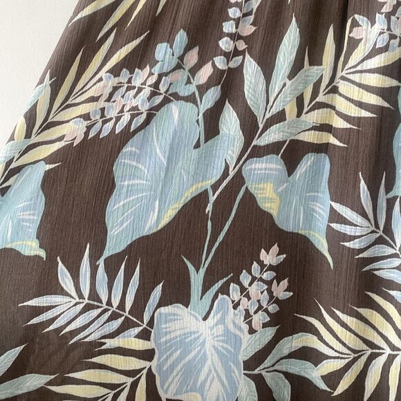 Torrid Maxi Dress sz 1 Floral Soft V-Neck Romper Ruffle Sleeve Coastal Vacation - Picture 7 of 14